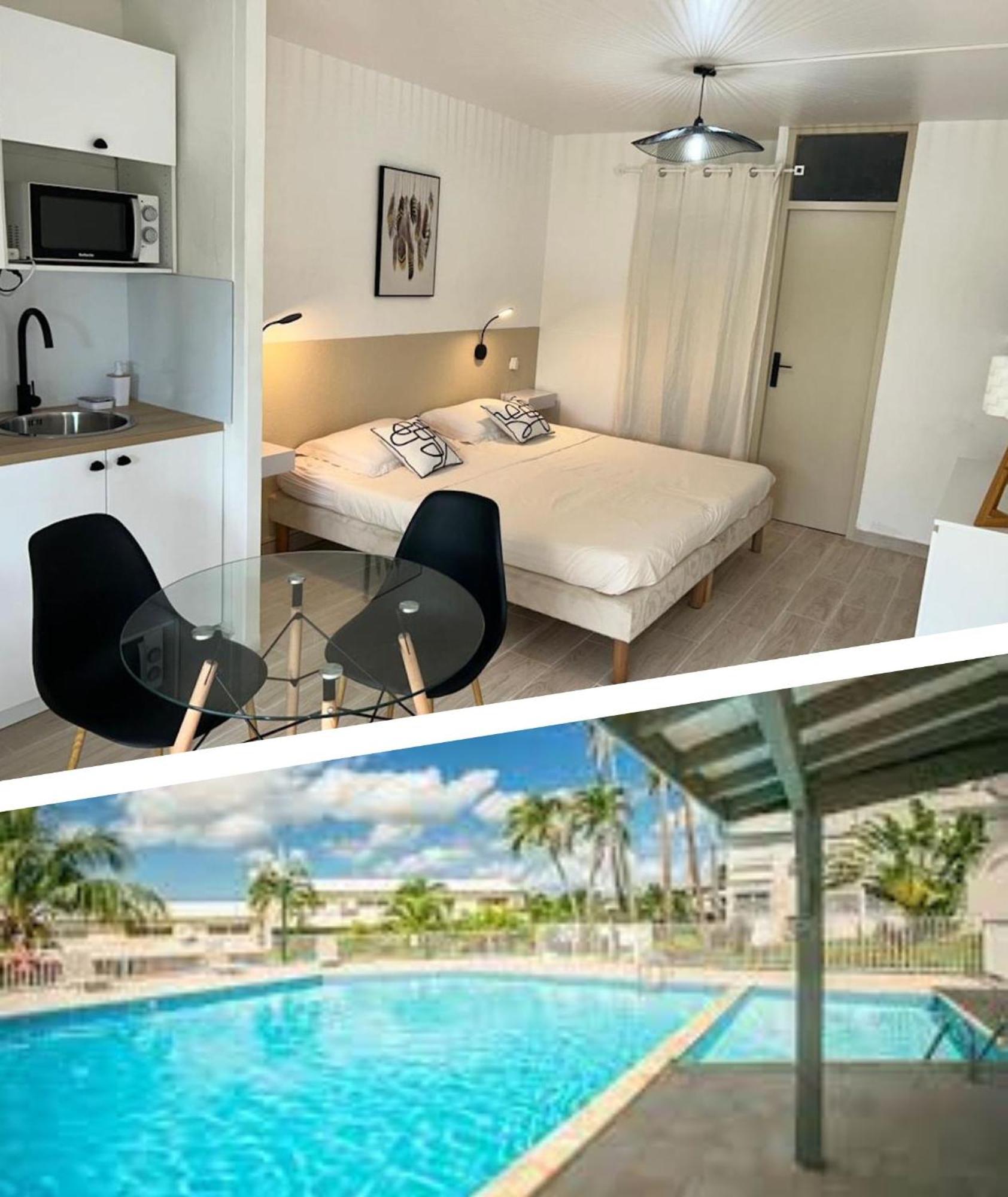Superbe Studio Avec Piscine, Au Coeur De La Marina! Village Soleil ! Proche Aeroport & Ferry Le Gosier  Buitenkant foto
